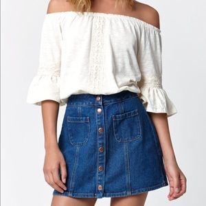 Pac sun denim skirt
